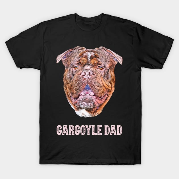 Renascence Bulldog Dad Father's Day Gift T-Shirt by DoggyStyles